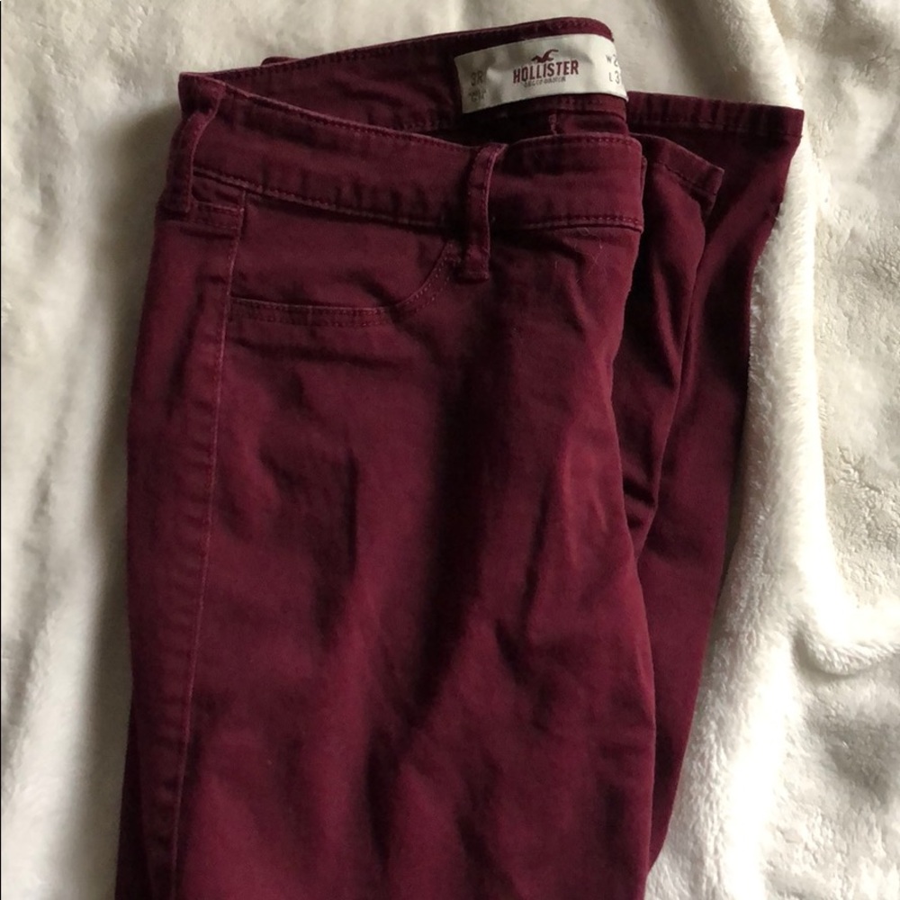 Maroon Hollister Jeans